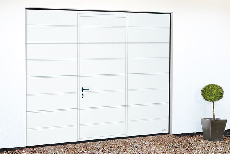 Sectional garage doors with Wicket doors