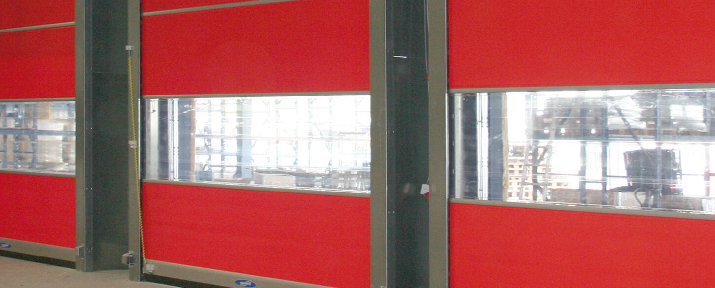 red rapid roll door