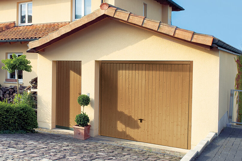 timber up and over garage doors