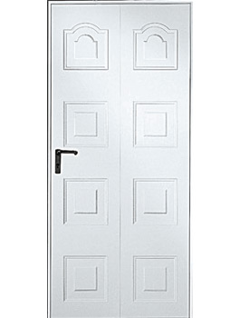 Square raised panel for garage side doors