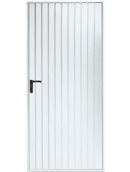 Vertical rib side door for up and over garage door