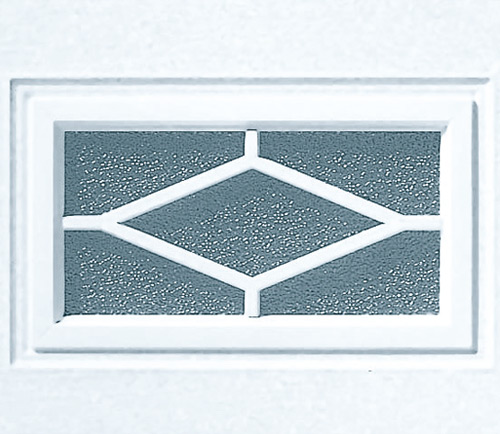 Diamond frosted window for garage doors