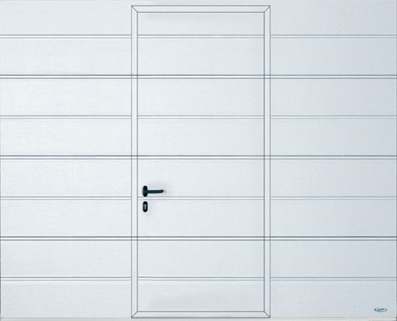 large rib for Sectional garage doors with Wicket doors