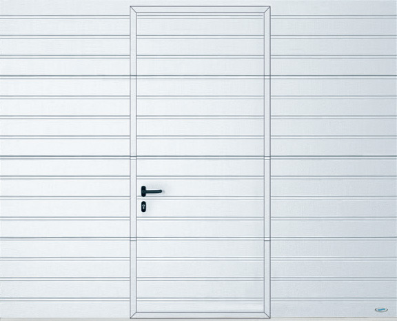 horizontal rib for Sectional garage doors with Wicket doors