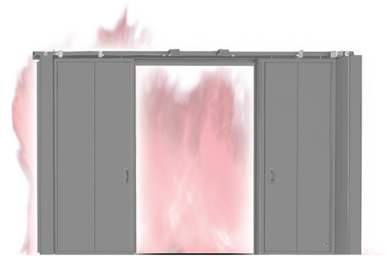 T30 SKE 2 sliding fire door 2 leaf