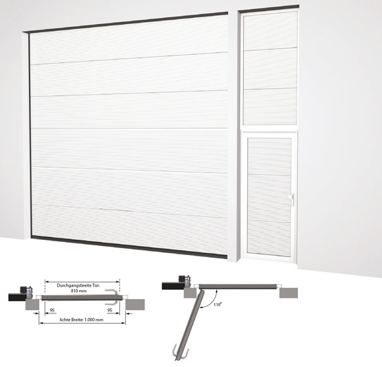 Installation behind or in front of a clear opening