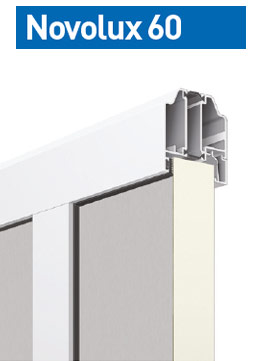 Double skin, closed infill, sandwich structure,  smooth aluminium sheet on the outside