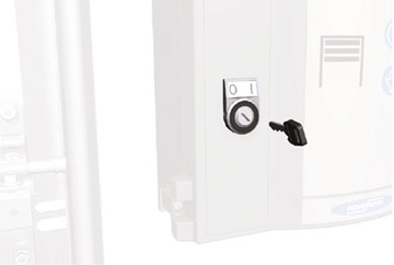  key switch locks the controller to prevent unauthorized operation