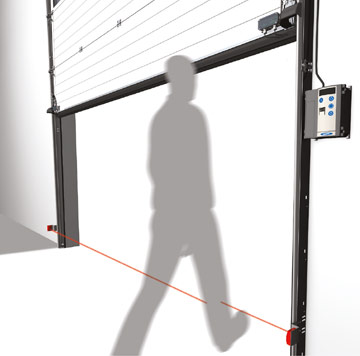 illustration about a man walking through the door