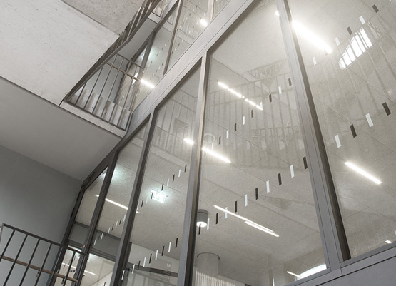 F30 glazing spanning multiple floors