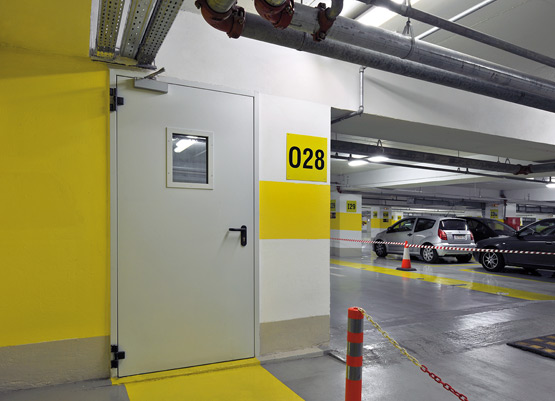 Golden Hall shopping centre parking lot doors