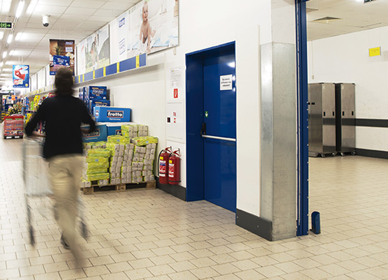 Lidl Sofia, fire door