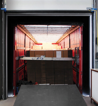 looking into a truck that has finished loading