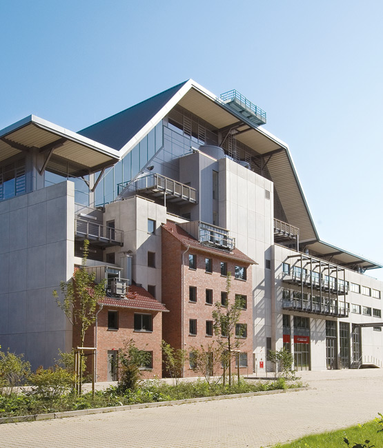 two-storey training building with four auditoriums