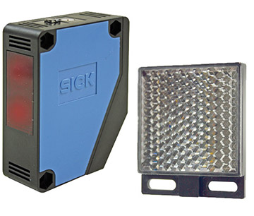 Safety photo cellwith reflector