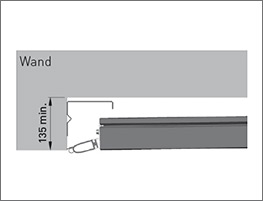 Door leaf disappears behind header