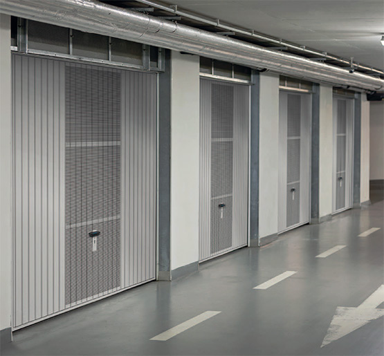 galvanized garage door leaves and galvanized block frames